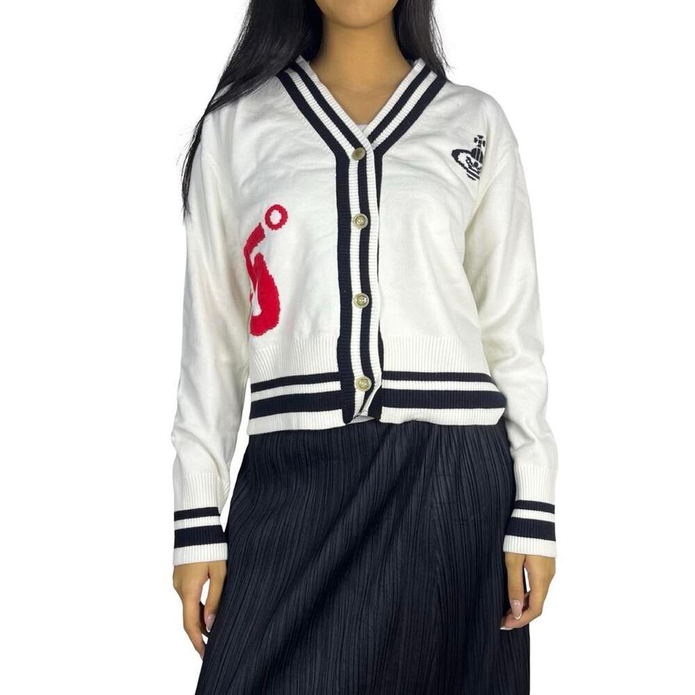 Vivienne Westwood Anglomania Heart Striped Cardigan